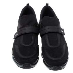 Prada Black Mesh and Rubber Cloudbust Sneakers Size 45