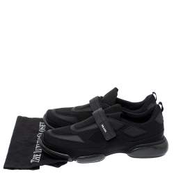 Prada Black Mesh and Rubber Cloudbust Sneakers Size 45