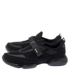 Prada Black Mesh and Rubber Cloudbust Sneakers Size 45