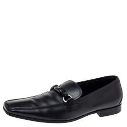 مملوكة مسبقًا Prada Black Leather Loafers Size 42