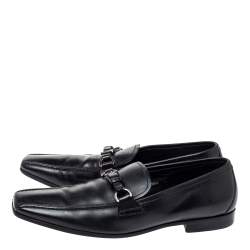 مملوكة مسبقًا Prada Black Leather Loafers Size 42
