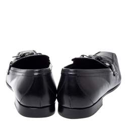 مملوكة مسبقًا Prada Black Leather Loafers Size 42