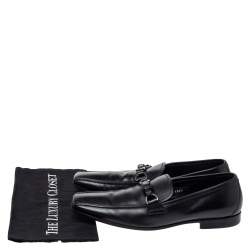 مملوكة مسبقًا Prada Black Leather Loafers Size 42