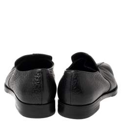 Prada Black Leather Loafers Size 45 