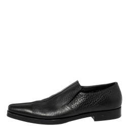 Prada Black Leather Loafers Size 45 