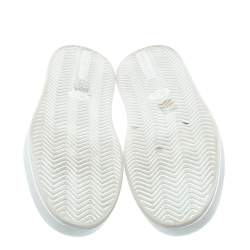 Pre Owned Prada White Leather Soft Calf Sneakers Size 43