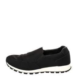 Prada Sport Black Canvas Slip On Sneakers Size 41