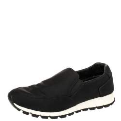 Prada Sport Black Canvas Slip On Sneakers Size 41