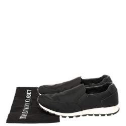 Prada Sport Black Canvas Slip On Sneakers Size 41