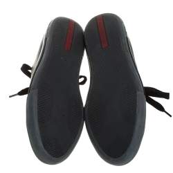 Prada Sports Black Leather Lace Up Sneakers Size 41