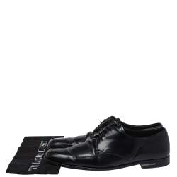 Prada Black Leather Lace Up Derby Size 43