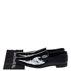 Pre Owned حذاء برادا سموكينغ سليبرز جلد أزرق لامع مقاس 43