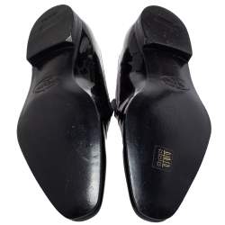 Pre Owned حذاء برادا سموكينغ سليبرز جلد أزرق لامع مقاس 43