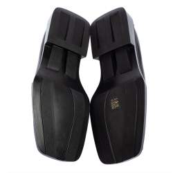 Prada Black Leather Platform Loafers Size 42