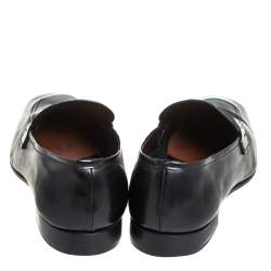 Prada Black Leather Penny Sip On Loafers Size 43