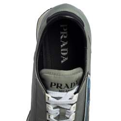 مملوكة مسبقًا Prada Grey Nylon Low Top Sneakers Size 41