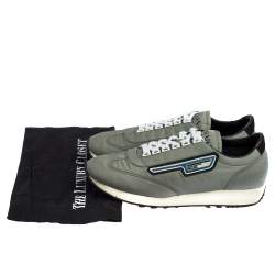 مملوكة مسبقًا Prada Grey Nylon Low Top Sneakers Size 41