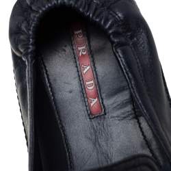 Prada Blue Leather Slip On Sneakers Size 43.5