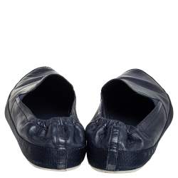 Prada Blue Leather Slip On Sneakers Size 43.5