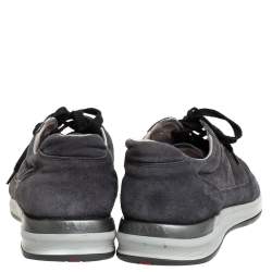 Prada Grey Suede Low-Top Sneakers Size 43