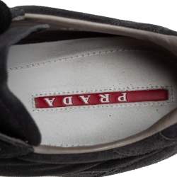 Prada Grey Suede Low-Top Sneakers Size 43