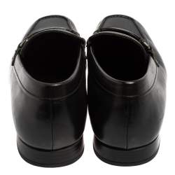 Pre Owned Prada Black Leather Penny Loafers Size 40