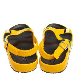 Prada Yellow Rubber Slingback Sandals Size 43