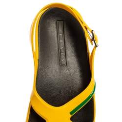 Prada Yellow Rubber Slingback Sandals Size 43