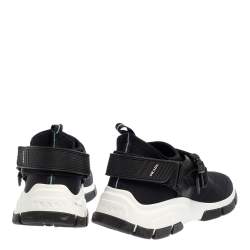 مملوكة مسبقًا Prada Black Neoprene Buckle Detail Sneakers Size 40