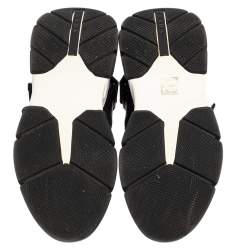 مملوكة مسبقًا Prada Black Neoprene Buckle Detail Sneakers Size 40