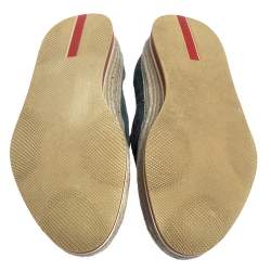 Prada Blue Suede Slip On Espadrille Sneakers Size 44