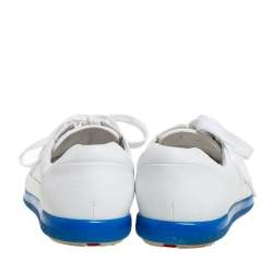 Pre Owned Prada Sport White Leather Low Top Sneakers Size 42