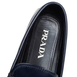 مملوكة مسبقًا حذاء لوفرزبرادا جلد أزرق سليب أون مقاس 41