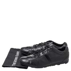 Prada Sport Black Leather Low Top Sneakers Size 45