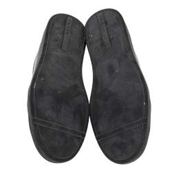 Prada Black Leather Low Top Sneakers Size 42