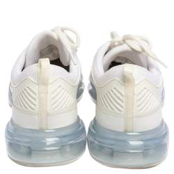 Pre Owned Prada White Knit Fabric And Rubber Cloudbust Air Low Top Sneakers Size 39.5