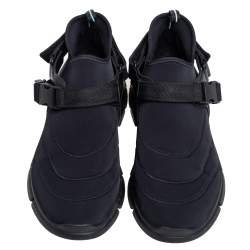 Pre Owned Prada Black Nylon Slip On Velcro Sneakers Size 40