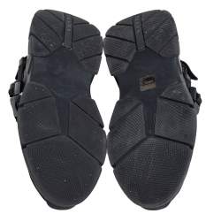 Pre Owned Prada Black Nylon Slip On Velcro Sneakers Size 40
