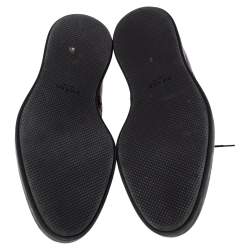 مملوكة مسبقًا Prada Burgundy Brogue Leather Lace Up Derby Size 41