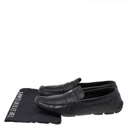 Prada Black Leather Slip On Loafers Size 42.5