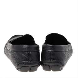 Prada Black Leather Slip On Loafers Size 42.5