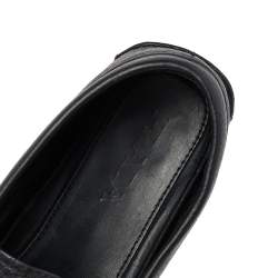 Prada Black Leather Slip On Loafers Size 42.5
