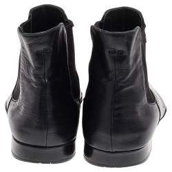 Prada Black Leather Chelsea Boots Size 41.5