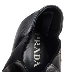 Prada Black Leather Chelsea Boots Size 41.5