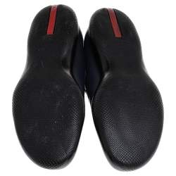Prada Blue Leather Driving Slip On Loafers Size 38.5