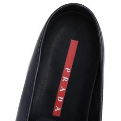 Prada Blue Leather Driving Slip On Loafers Size 38.5