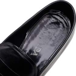 Prada Black Leather Slip on Loafers Size 45