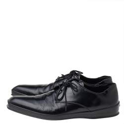 Prada Black Patent Leather Lace Up Oxfords Size 42