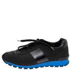 Prada Sport Black Nylon And Leather Low Top Sneakers Size 43 2/3