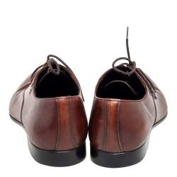 Prada Brown Leather Lace Up Brogue Size 41